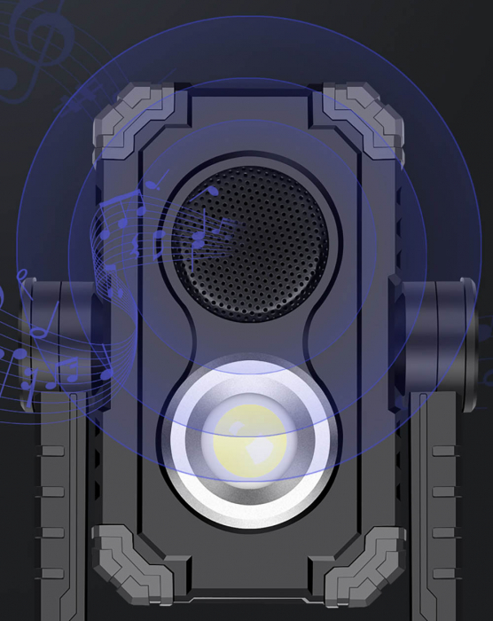 Proiector LED portabil SuperFire G11, Boxa Bluetooth, 12W, 1000lm, reincarcabil, COB, Acumulator 4400mAh [5]