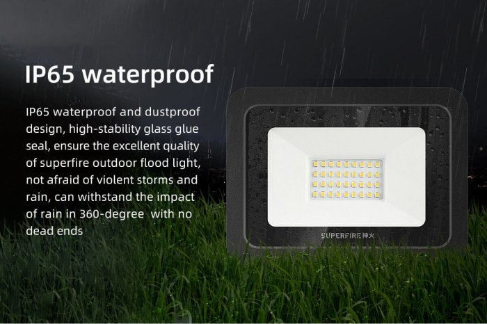 Proiector LED Superfire 30W, 2400 lm, 32 Leduri, lumina alb rece 6000K [7]