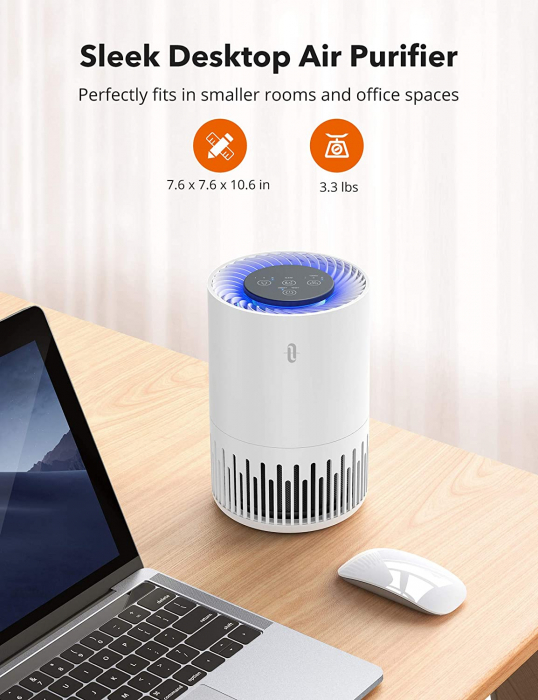 Purificator de Aer TaoTronics TT-AP001, CADR 150m3 h, Fitru Hepa 3 in 1, 4 viteze, silentios [6]