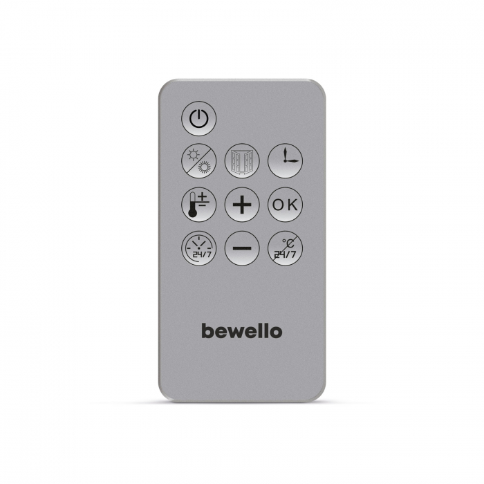 Radiator de perete cu telecomanda si afisaj, doua trepte de incalzire  1000/ 2000 W - Bewello [5]
