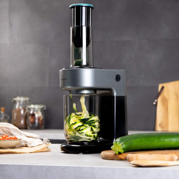 Razatoare electrica Cecotec Spiral Chef 400, 80W, 4 lame otel inoxidabil , spiralate, Capacitate recipient 1L,silentioasa, negru [2]