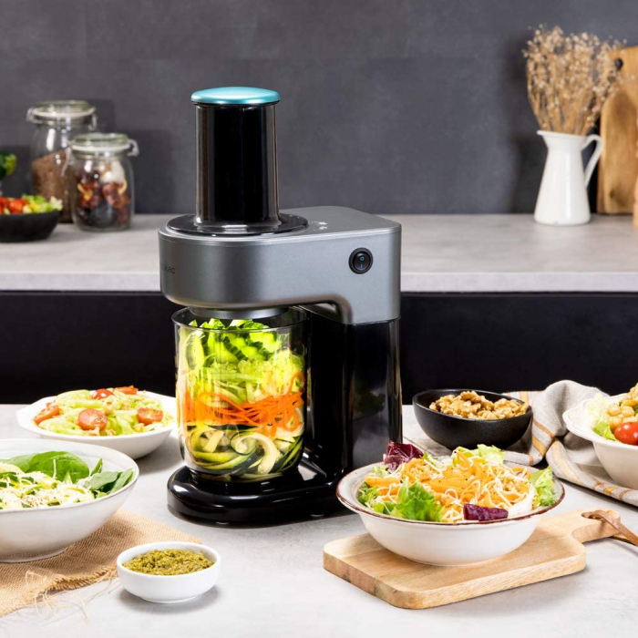 Razatoare electrica Cecotec Spiral Chef 400, 80W, 4 lame otel inoxidabil , spiralate, Capacitate recipient 1L,silentioasa, negru [5]