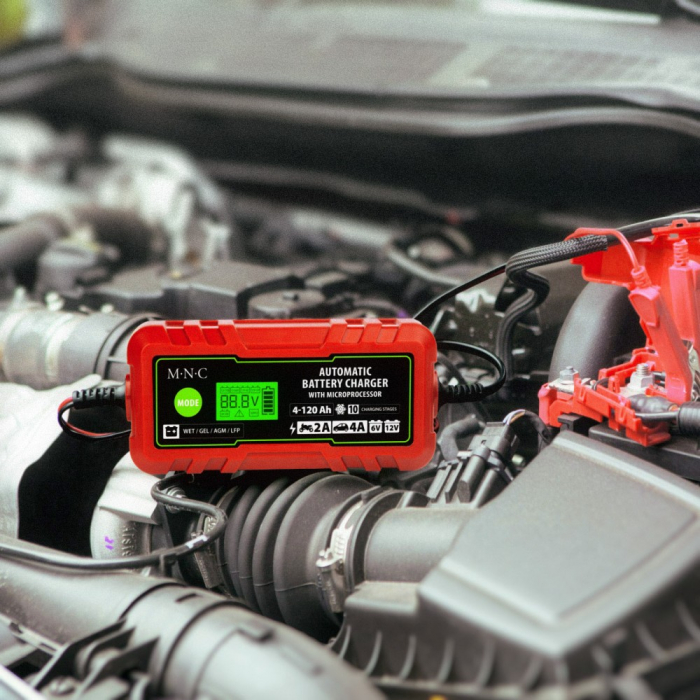 Redresor auto incarcare baterie digital - 6/12 V - 2A/4A - automat [2]