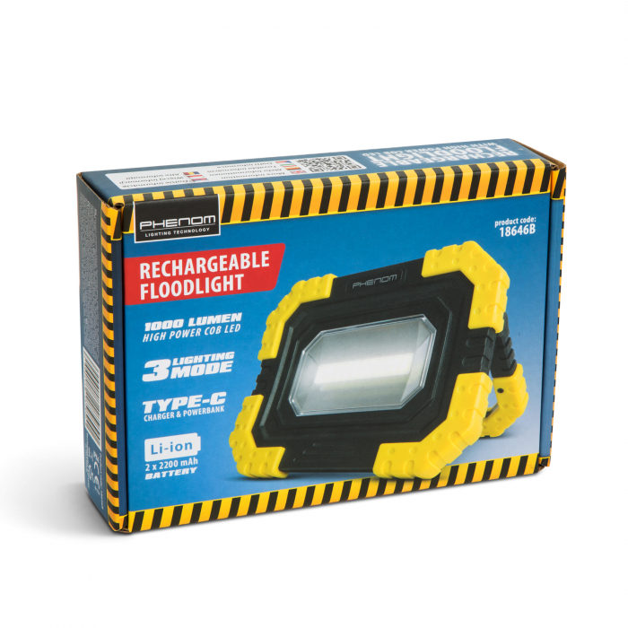 Reflector multifuncțional LED reincarcabil, 16w, 2 trepte de lumina, flash - PHENOM [3]