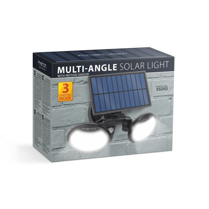 Reflector solar cu senzor de miscare si cap rotativ - 2 LED-uri COB, acumulator Li-ion 2000 mAh 3.7V [5]