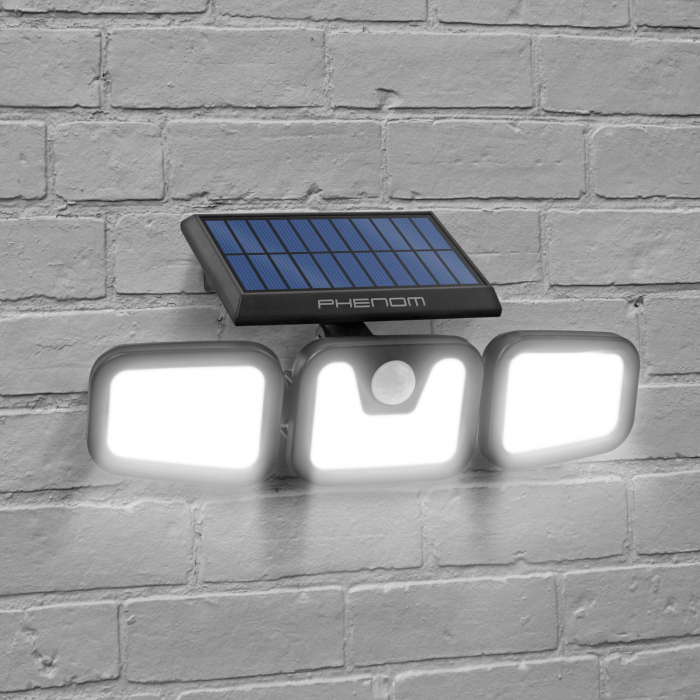 Reflector solar rotativ cu senzor de miscare - 3 LED-uri COB, cu acumulator Li-Ion 2400 mAh 3.7V [2]