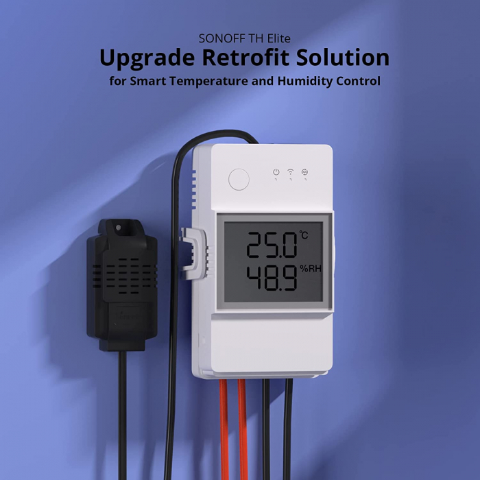 Releu inteligent Wi-Fi Sonoff THR320D, 20A, Temperatura  umiditate, Monitor LCD [2]