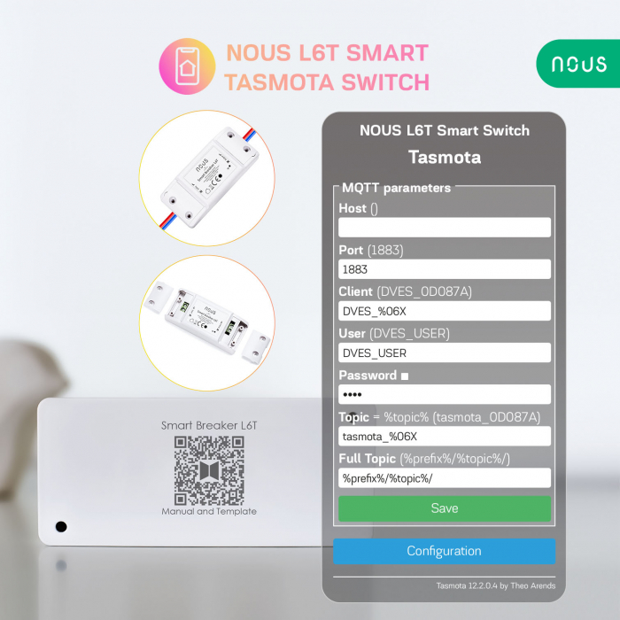 Releu wireless Nous L6T, 10A, Tasmota [4]