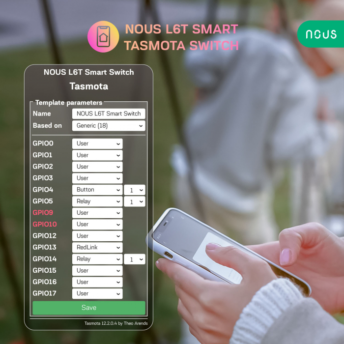 Releu wireless Nous L6T, 10A, Tasmota [5]