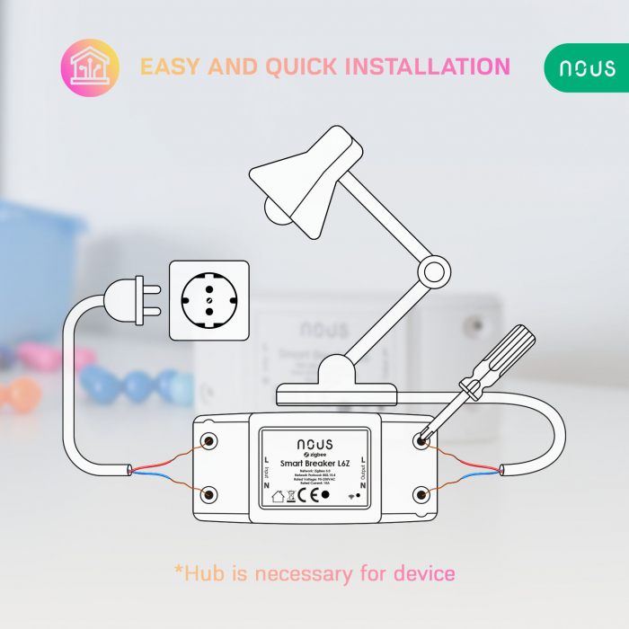 Releu wireless Nous L6Z, 10A, ZigBee [3]