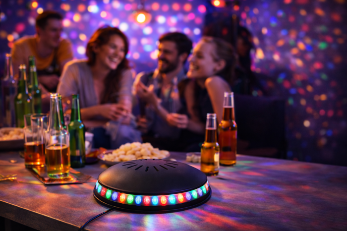 Roată magică luminoasă cu LED RGB – 48 LED-uri, senzor muzică, USB [3]