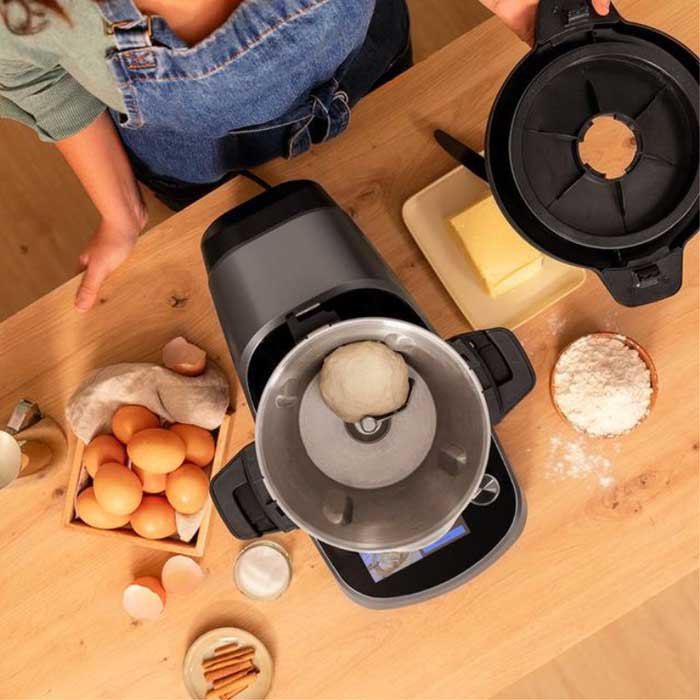 Robot multicooker Cecotec Mambo Touch Smart, 37 functii, gatire termo si mix, 2 vase de 3,3l, inox si ceramic, 1600W, ecran tactil, cantar, aplicatie retete [5]