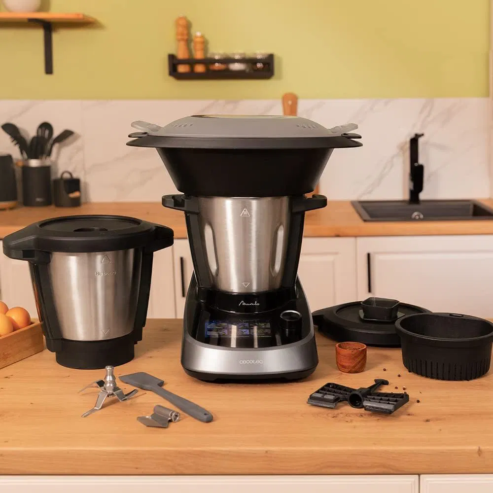 Robot multicooker Cecotec Mambo Touch Smart, 37 functii, gatire termo si mix, 2 vase de 3,3l, inox si ceramic, 1600W, ecran tactil, cantar, aplicatie retete [3]