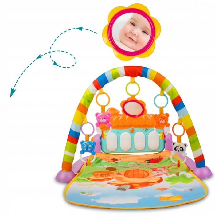 Salteluta de joaca XXL, pian cu 9 melodii si 5 jucarii Ricokids 7315, Multicolora [4]