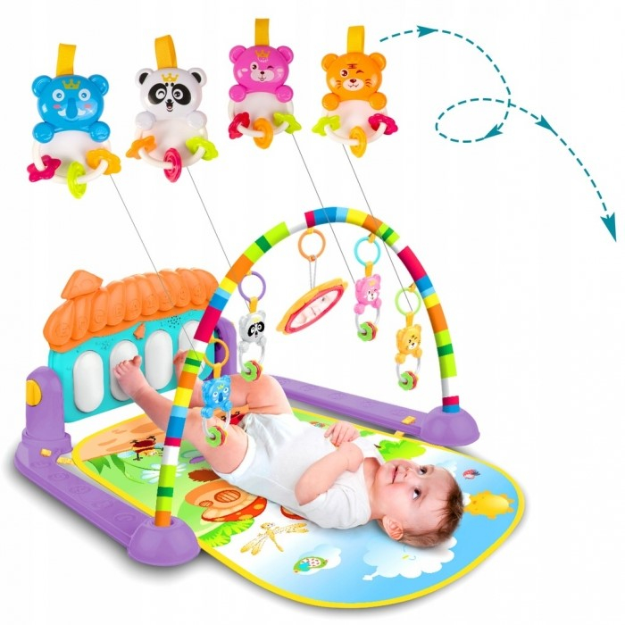 Salteluta de joaca XXL, pian cu 9 melodii si 5 jucarii Ricokids 7315, Multicolora [3]