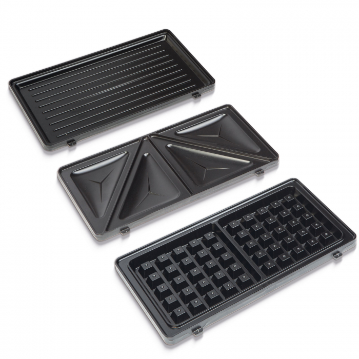 Aparat Sanwich Maker- 3 în 1 - 220-240V - 800W - argintiu/negru [3]