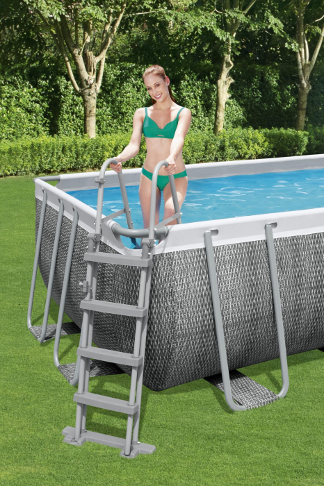 Scara cu 4 trepte pentru piscine supraterane inaltime 1,22 m - Bestway 58331 [2]