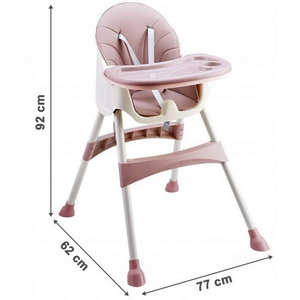 Scaun De Masa 2 in 1 Ecotoys HC-823 - Roz [2]