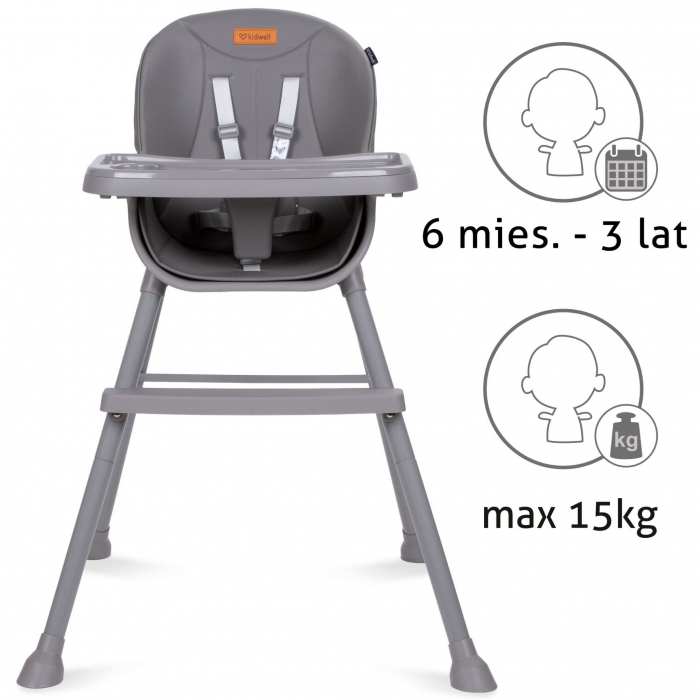 Scaun de masa 4 in 1 Kidwell EATAN Gray [4]