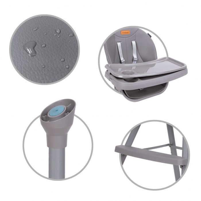 Scaun de masa 4 in 1 Kidwell EATAN Gray [6]