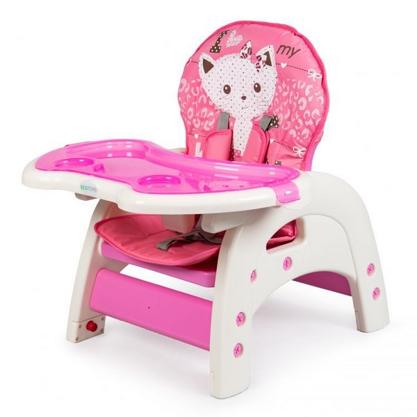 Scaun de masa Ecotoys C-211 - Roz [4]