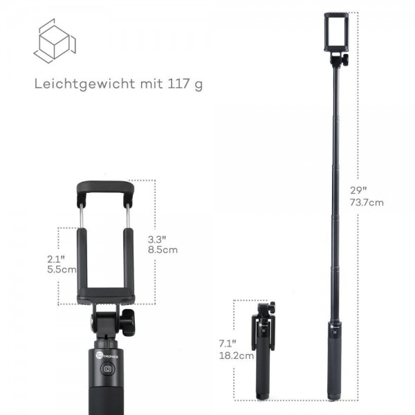 Selfie Stick TaoTronics TT-ST001 cu Bluetooth din aluminiu [6]
