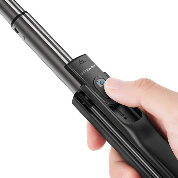 Selfie Stick Tripod BlitzWolf 3 in 1 cu Lanterna LED si telecomanda detasabila - BW-BS8 [4]