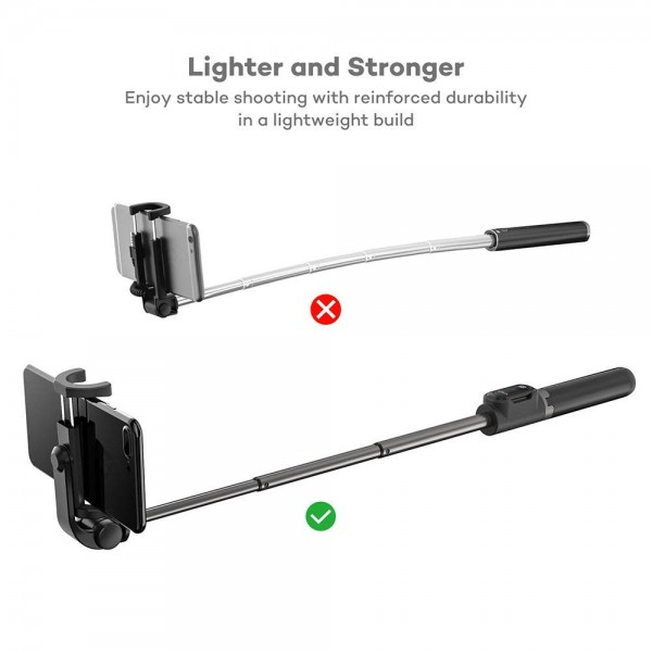 Selfie Stick Tripod VAVA 2 in 1 cu Telecomanda Bluetooth detasabila [4]