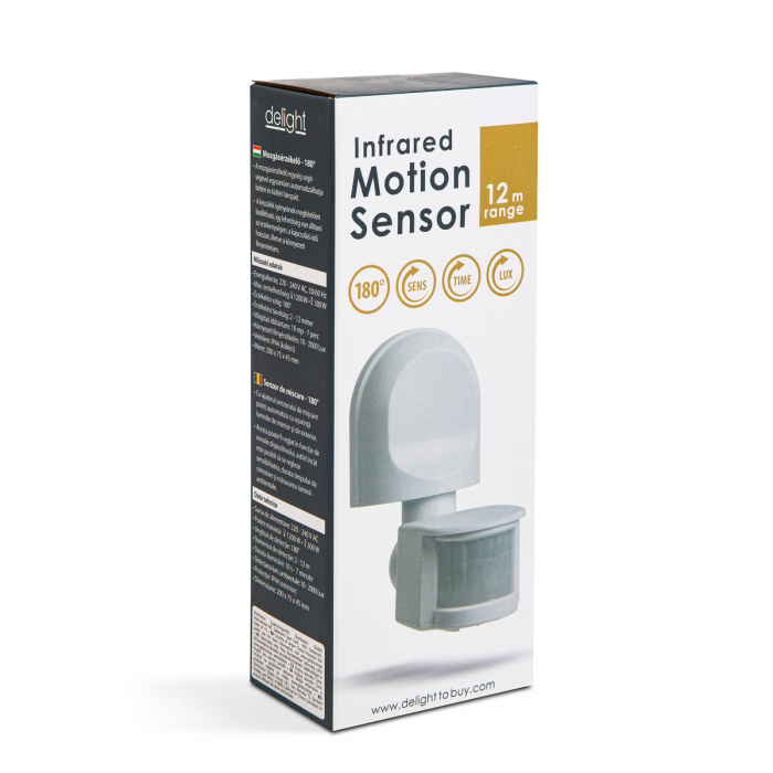 Senzor de miscare - 180° - max 12 m - max 1200W - IP44 [3]