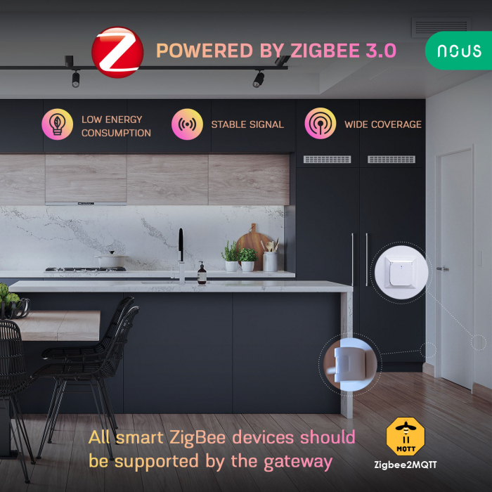 Senzor Smart de Miscare PIR NOUS E2, ZigBee [4]