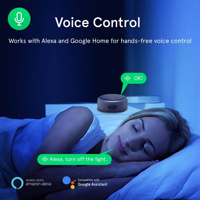 Set 2 becuri LED RGB Smart NOUS P8, GU10, Control din aplicatie [6]