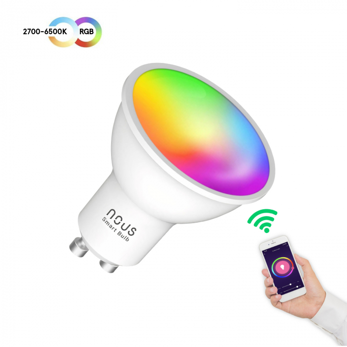 Set 2 becuri LED RGB Smart NOUS P8, GU10, Control din aplicatie [3]