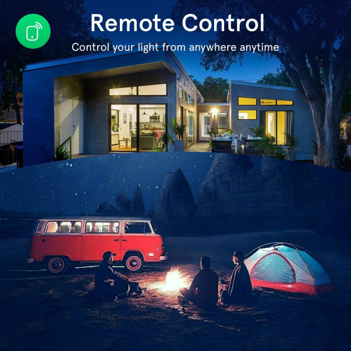 Set 2 becuri LED RGB Smart NOUS P8, GU10, Control din aplicatie [7]