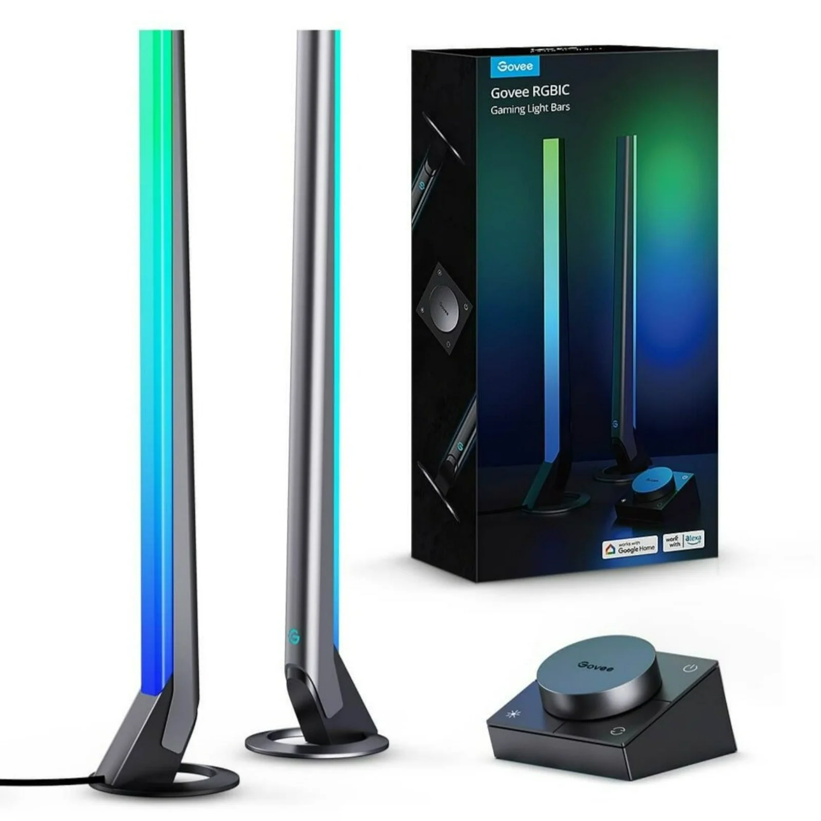 Set 2 buc lampa LED Govee H6047 RGBIC Wi-Fi Gaming Light Bars with Smart Controller, WiFi [2]