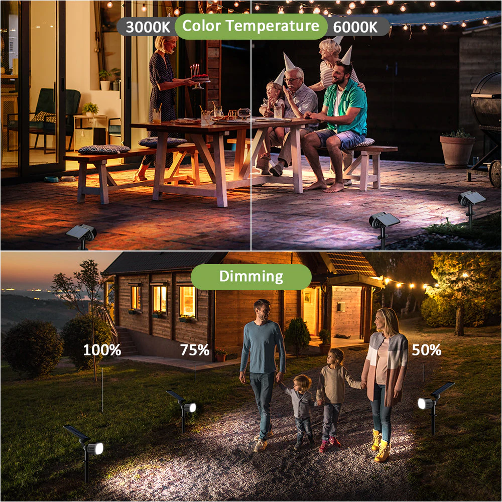 Set 2 lampi solare Novostella Inteligente, Lumina rece si calda, Telecomanda [7]