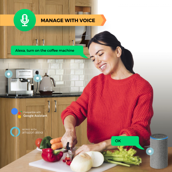 Set 2 prize inteligente WiFi NOUS A1Z, 16A - ZigBee 3.0, Monitorizare energie [4]
