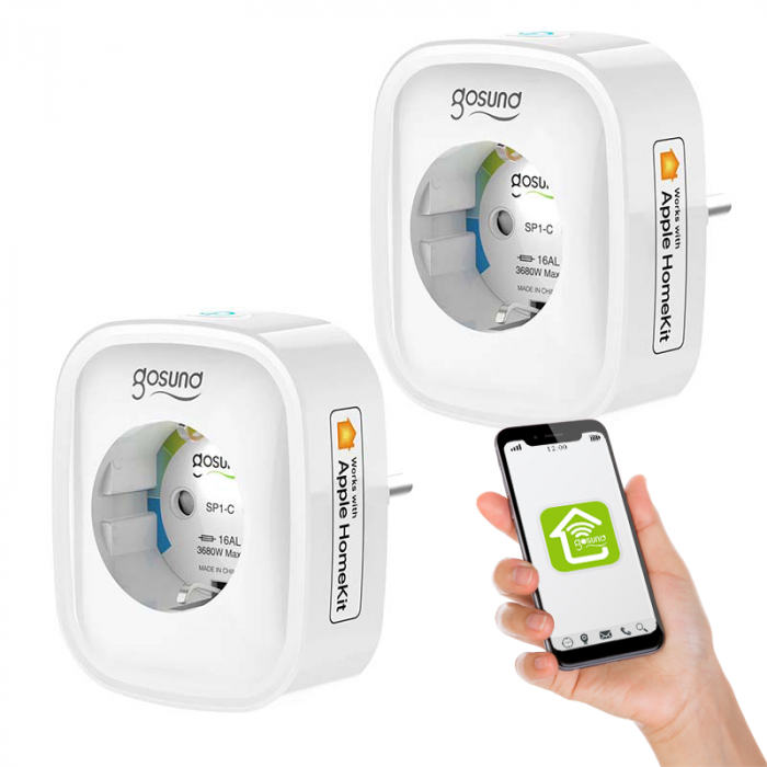 Set 2 prize Smart Gosund SP1-C Apple Home Kit, 16A, comunicare prin WIFI [2]