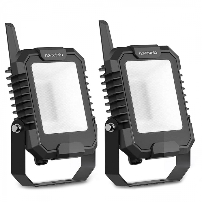 Set 2 proiectoare Smart LED RGB NTF72, BT Mesh, Alexa,Google, 50W, Sincronizare muzica, Exterior IP66 waterproof, Tuya | NOVOSTELLA [3]