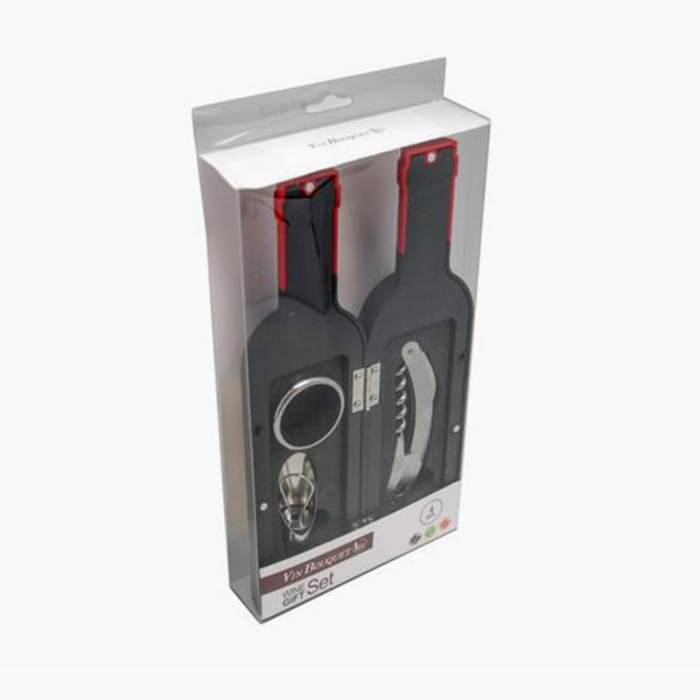 Set 4 accesorii vin in cutie forma sticla [2]