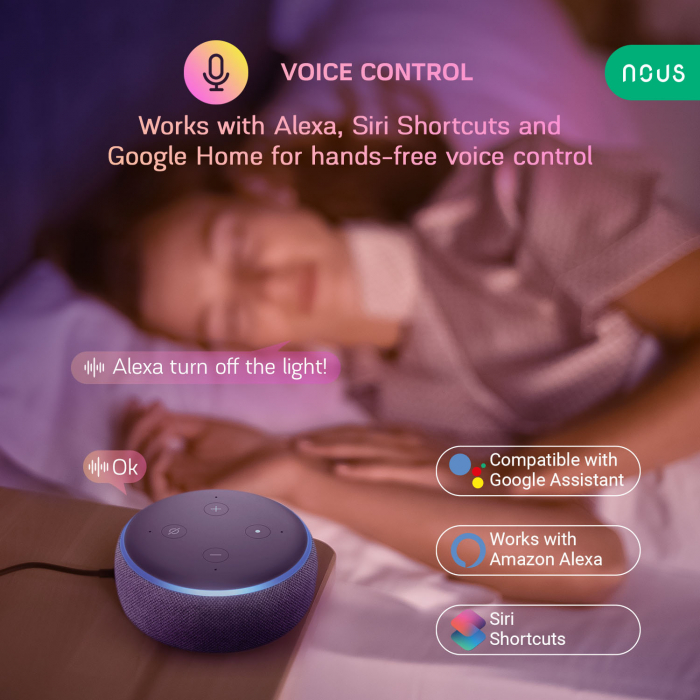 Set 4 becuri LED RGB Smart NOUS P3Z ZigBee, E27, Control din aplicatie smartphone [6]