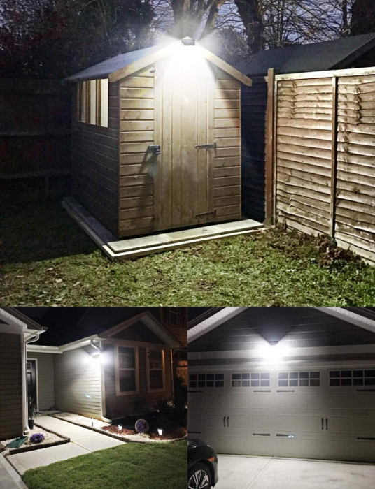 Set 4 lampi solare LITOM LTCD013, LED, 24 leduri, incarcare solara si senzor de miscare [3]