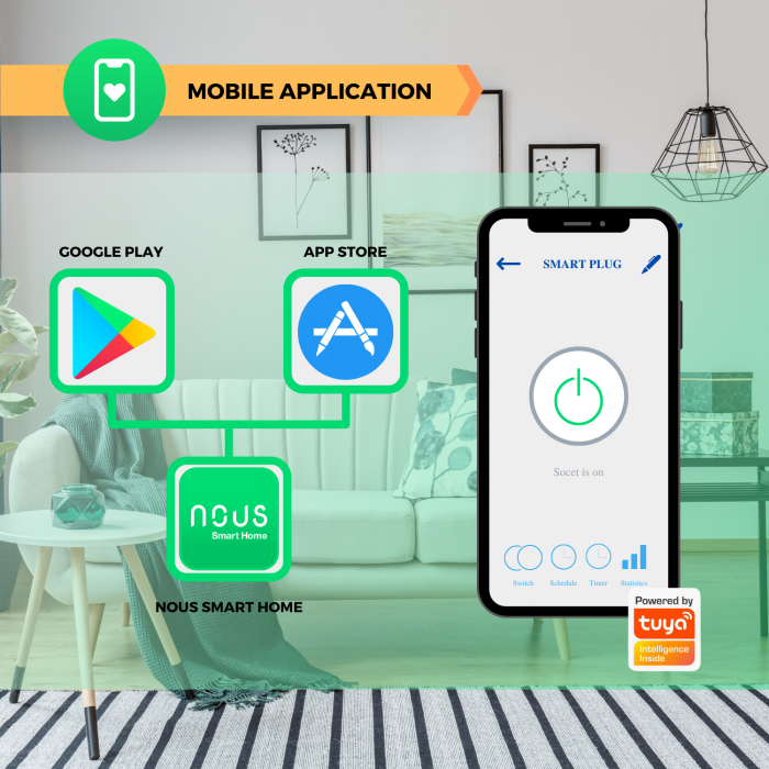 Set 4 prize inteligente WiFi NOUS A1, 15A, Monitorizare consum energie [7]