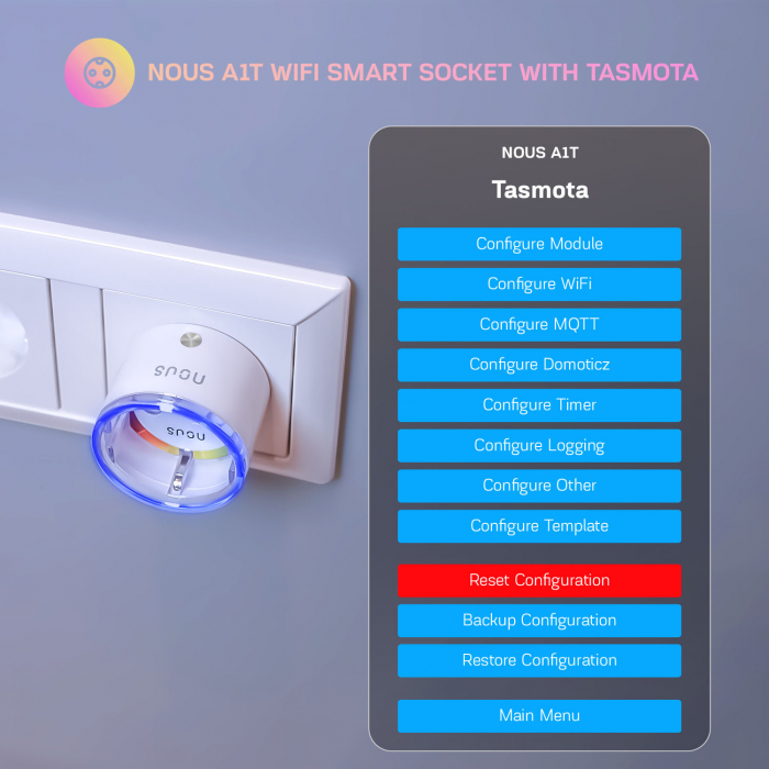 Set 4 Prize Inteligente WiFi NOUS A1T, 16A - Tasmota [3]