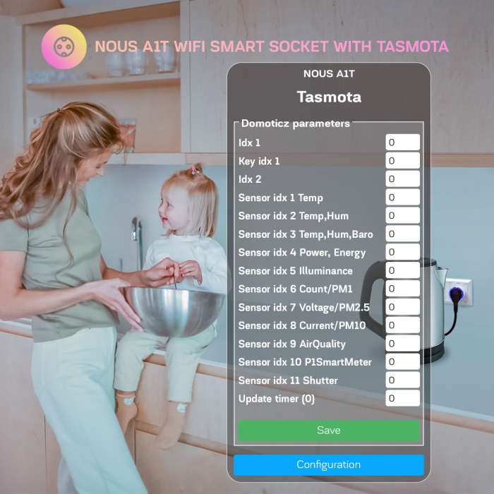 Set 4 Prize Inteligente WiFi NOUS A1T, 16A - Tasmota [6]