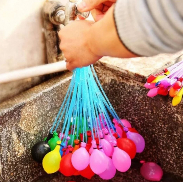 Set baloane mingii cu apa pentru distractie, cu conector de încarcare - 37 buc | Family [1]