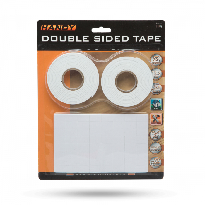 Set banda dublu adeziva si etichete dublu-adezive, spumate 18 mm/2,6m [2]