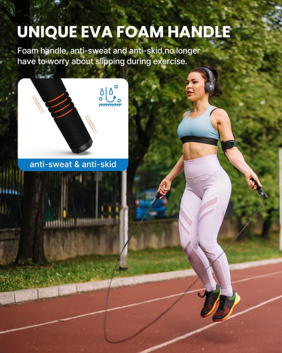 Set coarda sport inteligenta activitati fizice Smart Renpho Q001, 4 moduri, Bluetooth, analiza date, aplicatie, Adulti, Copii [4]