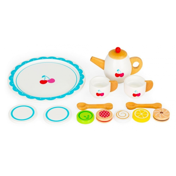 Set cu 14 accesorii pentru ceai din lemn Ecotoys PH01A003 [3]
