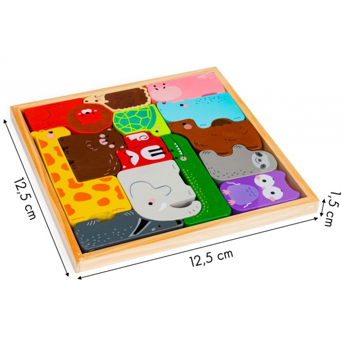 Set cu 14 figurine in forma de animale din lemn Ecotoys 3002 [7]
