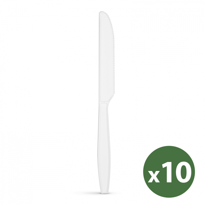 Set cuțite biodegradabile, reutilizabile - 10 piese / pachet [2]